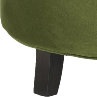 Safavieh Amelia Tufted Storage Ottoman Fern and Espresso Furniture 