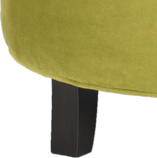 Safavieh Amelia Tufted Storage Ottoman Asparagus and Espresso Furniture 