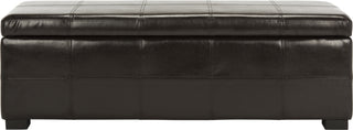 Safavieh Madison Storage Bench Large Brown and Black Furniture main image