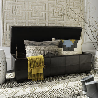 Safavieh Madison Storage Bench Large Brown and Black Furniture 