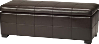 Safavieh Madison Storage Bench Large Brown and Black Furniture Main