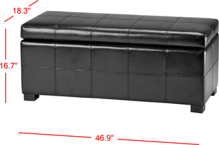 Safavieh Madison Storage Bench Large Black and Furniture 