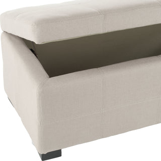 Safavieh Madison Storage Bench Large Taupe and Black Furniture 