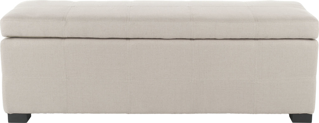 Safavieh Madison Storage Bench Large Taupe and Black Furniture main image