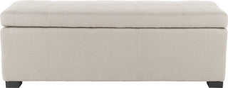 Safavieh Madison Storage Bench Large Taupe and Black Furniture main image