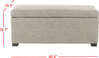 Safavieh Madison Storage Bench Large Stone and Black Furniture 