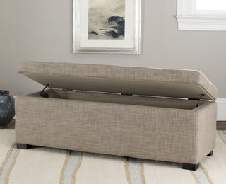 Safavieh Madison Storage Bench Large Stone and Black Furniture  Feature