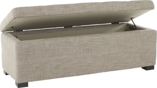 Safavieh Madison Storage Bench Large Stone and Black Furniture 