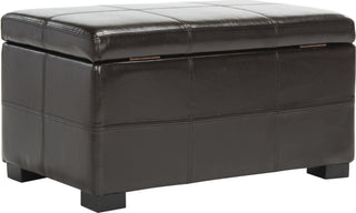 Safavieh Madison Storage Bench Small Brown and Black Furniture 