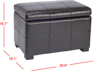 Safavieh Madison Storage Bench Small Brown and Black Furniture 