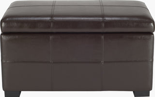 Safavieh Madison Storage Bench Small Brown and Black Furniture Main