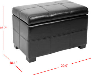 Safavieh Madison Storage Bench Small Black and Furniture 