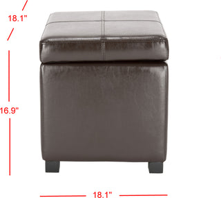 Safavieh Madison Square Ottoman Brown and Black Furniture 