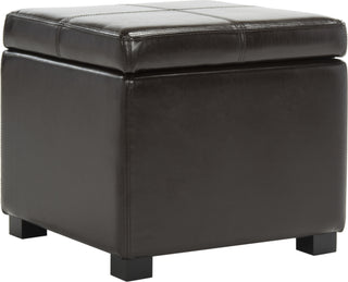 Safavieh Madison Square Ottoman Brown and Black Furniture 