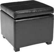 Safavieh Madison Square Ottoman Black and Furniture 