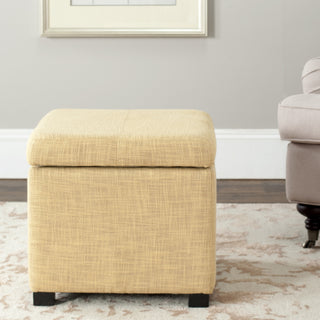 Safavieh Madison Square Ottoman Gold and Black Furniture  Feature