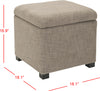 Safavieh Madison Square Ottoman Stone and Black Furniture 
