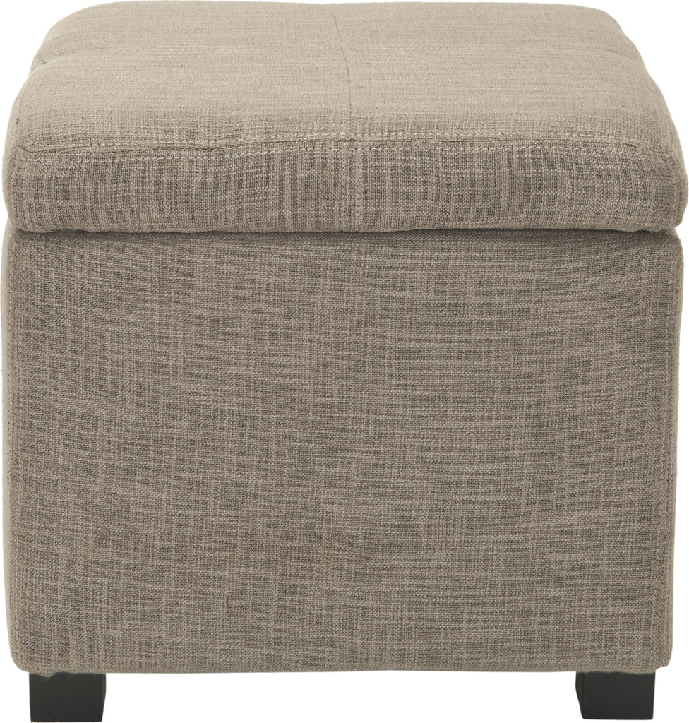 Safavieh Madison Square Ottoman Stone and Black Furniture main image