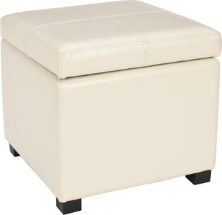 Safavieh Madison Square Ottoman Flat Cream and Black Main