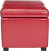 Safavieh Madison Square Ottoman Red and Black Furniture main image