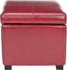 Safavieh Madison Square Ottoman Red and Black Furniture Main