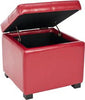 Safavieh Madison Square Ottoman Red and Black Furniture 