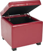 Safavieh Madison Square Ottoman Red and Black Furniture 