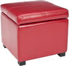 Safavieh Madison Square Ottoman Red and Black Furniture 
