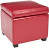 Safavieh Madison Square Ottoman Red and Black Furniture 