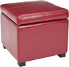 Safavieh Madison Square Ottoman Red and Black Furniture Main