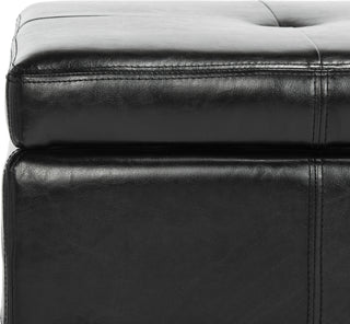 Safavieh Maiden Tufted Storage Bench Lg Black and Furniture 