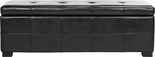 Safavieh Maiden Tufted Storage Bench Lg Black and Furniture main image