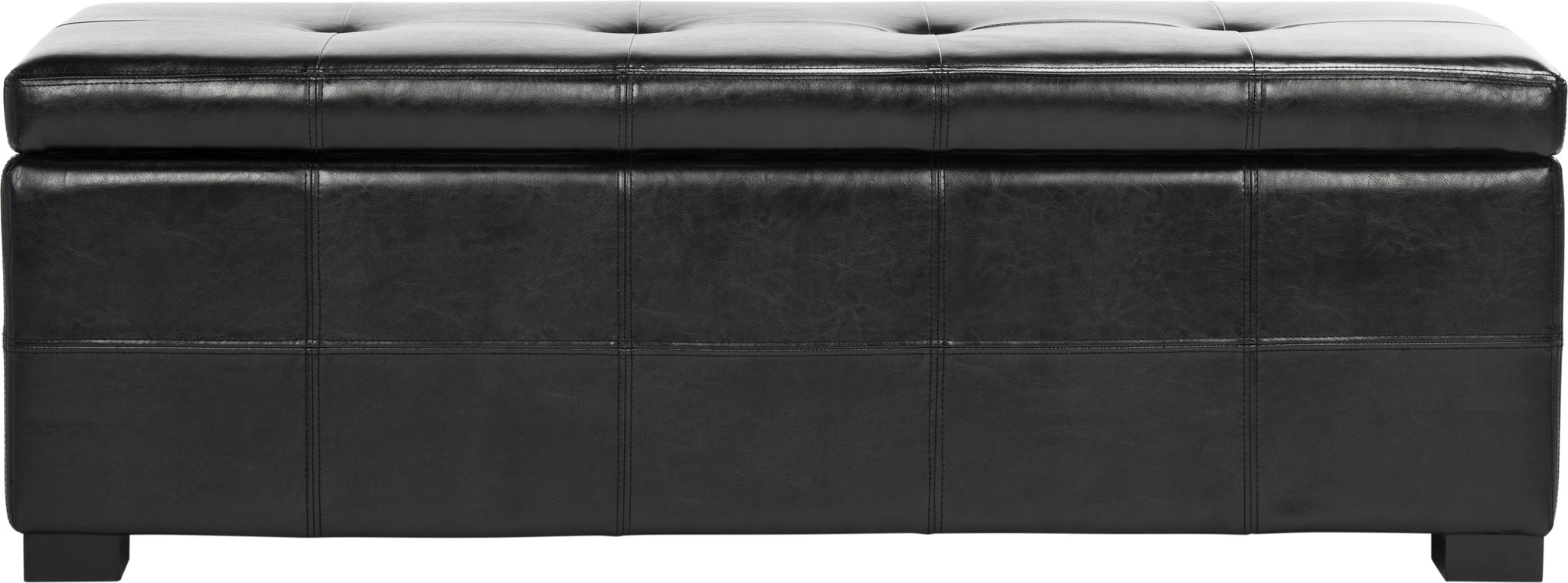 Safavieh Maiden Tufted Storage Bench Lg Black and Furniture main image