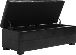 Safavieh Maiden Tufted Storage Bench Lg Black and Furniture 