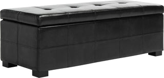 Safavieh Maiden Tufted Storage Bench Lg Black  Feature