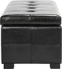 Safavieh Maiden Tufted Storage Bench Lg Black and Furniture 