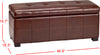 Safavieh Maiden Tufted Storage Bench Lg Cordovan and Black Furniture 