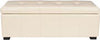 Safavieh Maiden Tufted Storage Bench Lg Flat Cream and Black Furniture main image