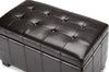 Safavieh Maiden Tufted Storage Bench Sm Brown and Black Furniture 