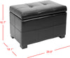 Safavieh Maiden Tufted Storage Bench Sm Black and Furniture 