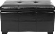 Safavieh Maiden Tufted Storage Bench Sm Black and Furniture main image