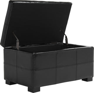 Safavieh Maiden Tufted Storage Bench Sm Black and Furniture 