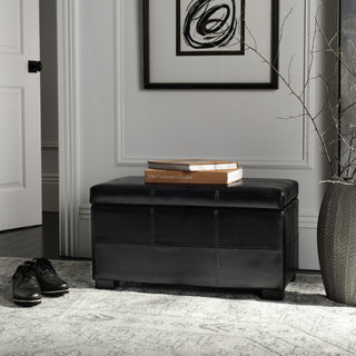 Safavieh Maiden Tufted Storage Bench Sm Black  Feature