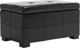 Safavieh Maiden Tufted Storage Bench Sm Black and Furniture 