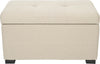 Safavieh Maiden Tufted Storage Bench Sm Taupe and Black Furniture Main