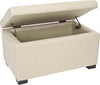 Safavieh Maiden Tufted Storage Bench Sm Taupe and Black Furniture 