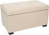Safavieh Maiden Tufted Storage Bench Sm Taupe and Black Furniture 