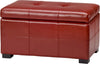 Safavieh Maiden Tufted Storage Bench Sm Red and Black Furniture 