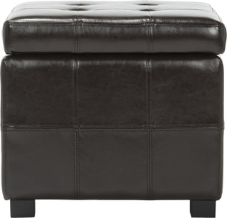 Safavieh Maiden Square Tufted Ottoman Brown and Black Furniture 