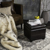 Safavieh Maiden Square Tufted Ottoman Brown and Black  Feature